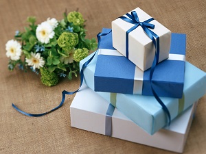 holidays-gifts-green-blue-ribbon-flowers-plants